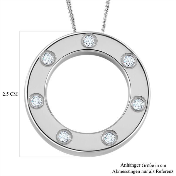 Moissanit Anh&auml;nger mit 50cm Kette - 0,24 ct. image number 6