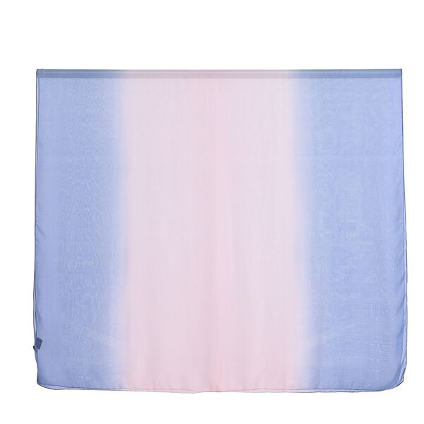  LA MAREY signature 100% silk scarf110*180cmweight:40gcolor:blue and pinkMaterial:100% Mulberry silk image number 6