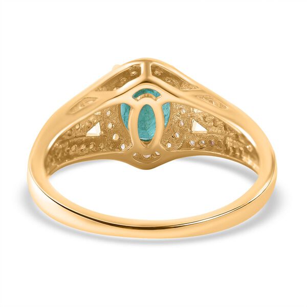 AAA Kagem sambischer Smaragd und Diamant-Ring in 585 Gelbgold - 1,56 ct. image number 5