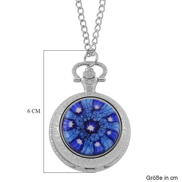 EXKLUSIVES ANGEBOT STRADA SPINNING Uhr Blaues Murano-Stil Glas mit Japanisches Uhrwerk 91.4 cm image number 8