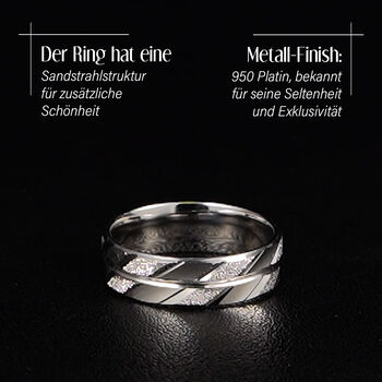 Stacking-Stil-Bandring in 950 Platin