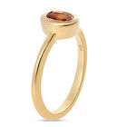 Orange Saphir Ring, 925 Silber vergoldet (Größe 16.00) ca. 0,62 ct image number 4