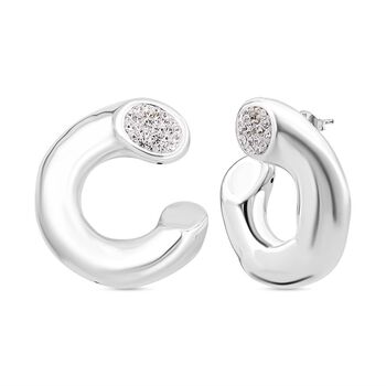 Kristall Ohrringe 925 Silber Standard 11,00g 1.00 ct