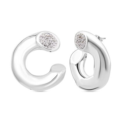 Kristall Ohrringe 925 Silber Standard 11,00g 1.00 ct