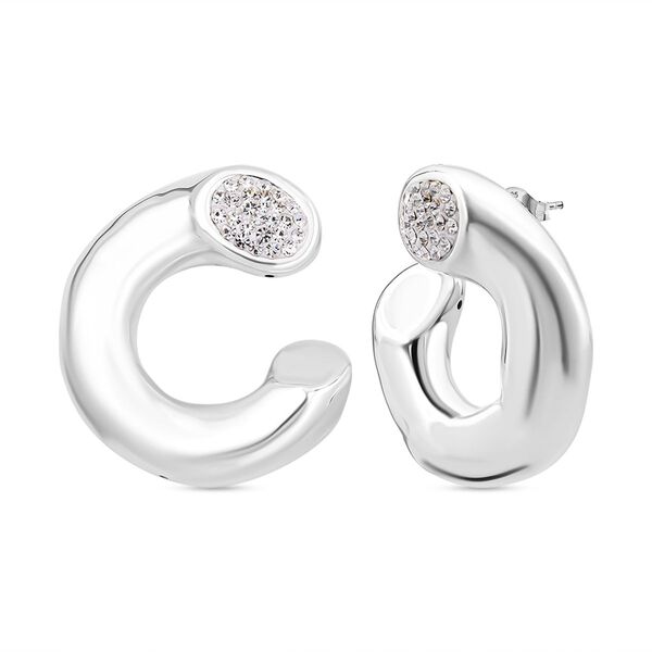 Kristall Ohrringe 925 Silber Standard 11,00g 1.00 ct