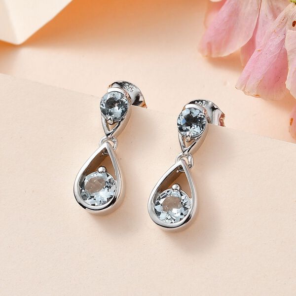 AA Aquamarin Ohrringe, ca. 1,29 ct. image number 2