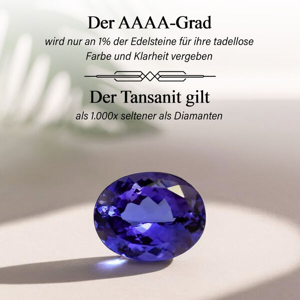 RHAPSODY AAAA Tansanit und VS EF Diamant Anh&auml;nger in 950 Platin - 2,33 ct. image number 4
