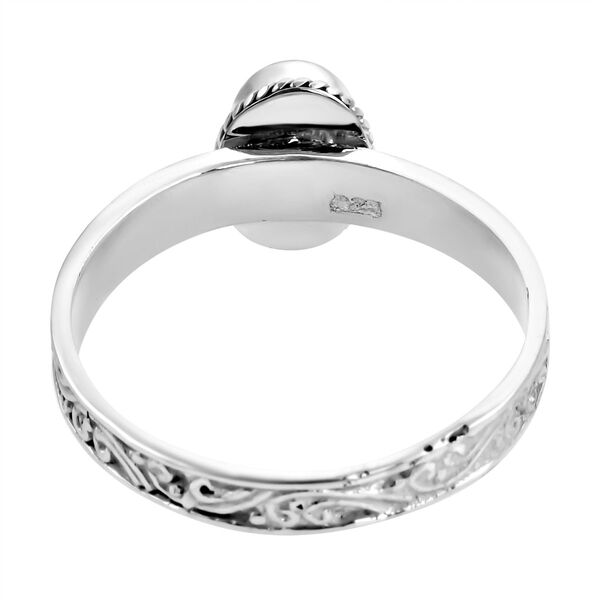 Royal Bali - Regenbogen Mondstein Ring, 925 Silber (Gr&ouml;&szlig;e 16.00) ca. 1,40 ct image number 4