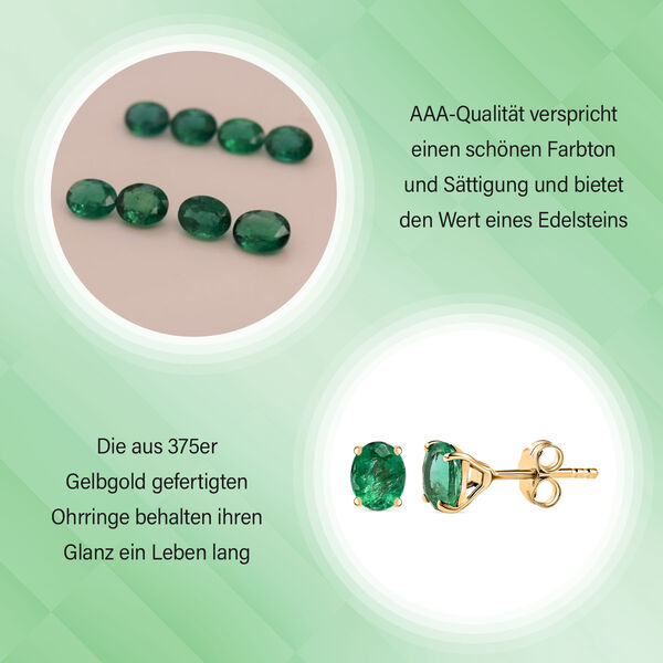 AAA Smaragd Ohrstecker - 0,70 ct. image number 8