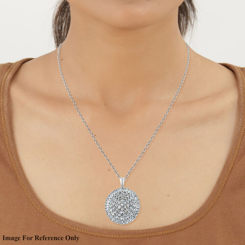 Himmelblauer Topas Anhänger 925 Silber platiniert ca. 23,15 ct image number 1