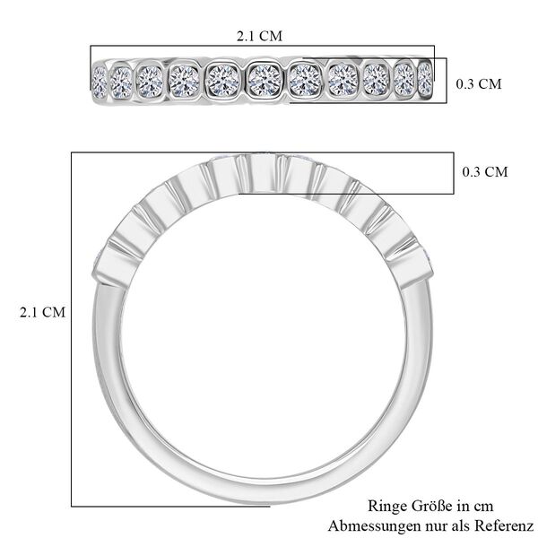 LUXURIANT DIAMOND - Lab Grown Diamant SI-GH Ring 925 Silber rhodiniert (Größe 19.00) ca. 0.25 ct image number 5