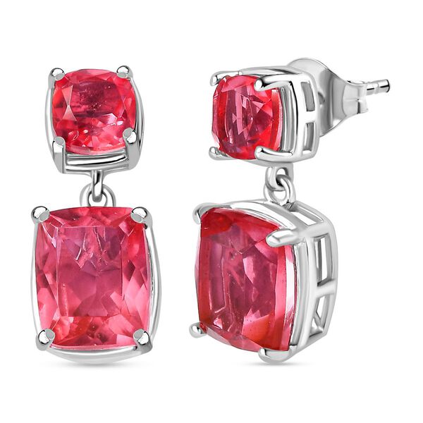 Lachs Triplett Quarz Ohrringe - 9,67 ct.