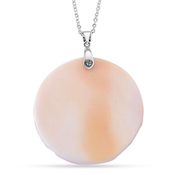 D'Joy Natürlicher Rosa Königsmuschel Perle Schmuckset ca. 50 cm 925 Silber rhodiniert ca. 90,00 ct. image number 4