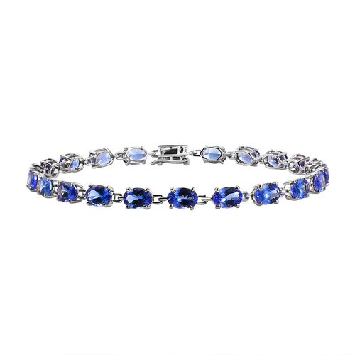 AAA Tansanit Armband in 585 Weißgold, 19cm - 9,45 ct. image number 0