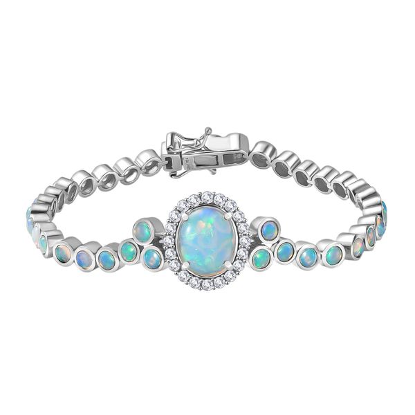 D'Joy AA Natürlicher, äthiopischer Welo Opal Armband ca. 19 cm 925 Silber rhodiniert ca. 8,41 ct. image number 0