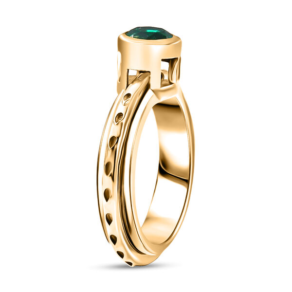 D'Joy Pfau Quarz Triplette Ring 925 Silber 750 Gelb Vergoldet (Gr&ouml;&szlig;e 21.00) ca. 0,95 ct image number 5