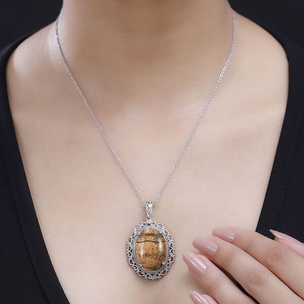 Bild Jaspis-Anhänger mit 50cm Kette - 26 ct. image number 3