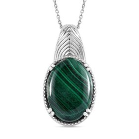 Malachit Schmuckset Edelstahl ca. 30.00 ct