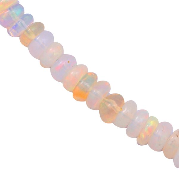 Natürlicher Äthiopischer Welo Opal Halskette ca. 45 cm lange 925 Silber Rhodiniert ca. 34.00 ct image number 3