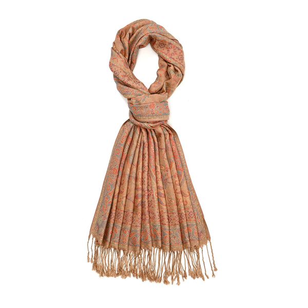 Jacquard Paisley-Schal mit Fransen, 170cm x 75cm, Rot image number 6