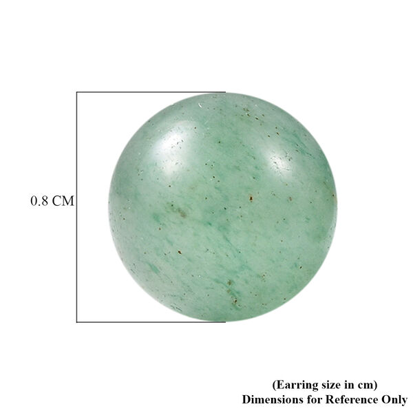 Gr&uuml;ne Aventurin-Ohrringe, 925 Silber rhodiniert ca. 8,00 ct image number 5