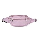 Gürteltasche mit RFID-Schutz, Nylon, 6 Reißverschlussfächer, Schnellverschluss, verstellbarer Schultergurt, Größe 37x10x13,5?cm, hellviolett