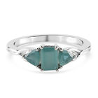 Grandidierit-Ring, 925 Silber platiniert (Gr&ouml;&szlig;e 20.00) ca. 1.10 ct