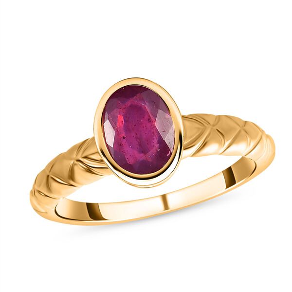 Afrikanischer Rubin Ring, 925 Silber vergoldet, ca. 1,85 ct image number 3