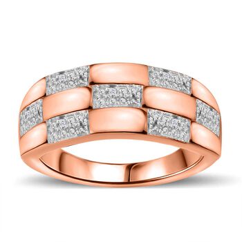 Wei&szlig;es Diamant-Schmuckset, Ros&eacute;goldton - 0,11 ct.