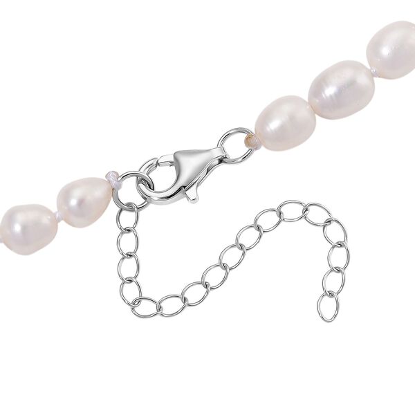 D'Joy AA Wei&szlig;e S&uuml;&szlig;wasser Perle (6-7 mm) Schmuckset 925 Silber rhodiniert image number 6