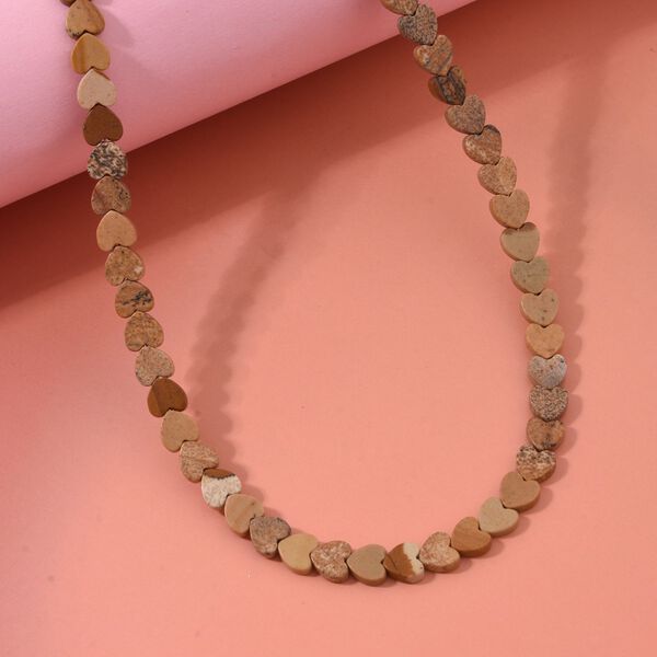 Bild Jasper Halskette ca. 45 cm 925 Silber ca. 63.50 ct image number 1