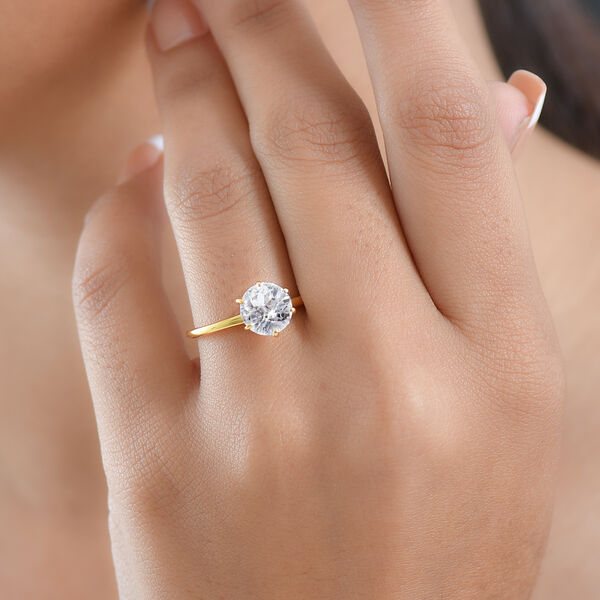 D'Joy Moissanit Ring, 925 Silber vergoldet - 1,77 ct. image number 3