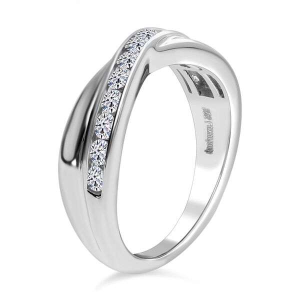 LUXURIANT SI-GH Labor Diamant Ring, 925 Silber platiniert - 0,50 ct. image number 6