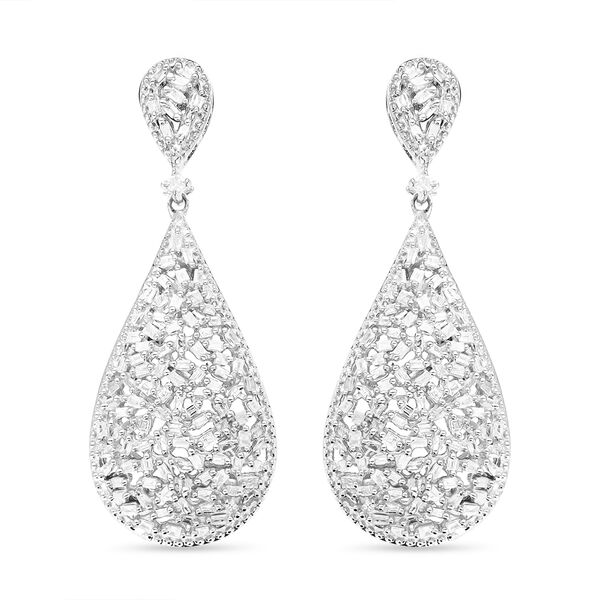 Wei&szlig;e Diamant-Ohrringe, 925 Silber platiniert ca. 1.00 ct