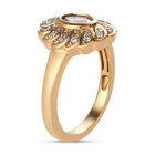 Tansanit und Zirkon-Ring, 925 Silber vergoldet  ca. 0,63 ct image number 4