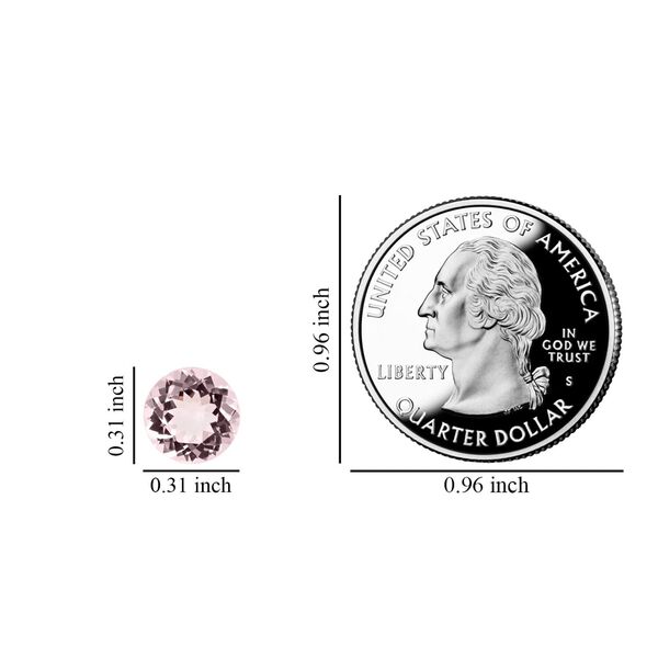 AAAA Rosa Morganit, Rund, Facettiert, ca. 8 mm, ca. 1.81 ct image number 4