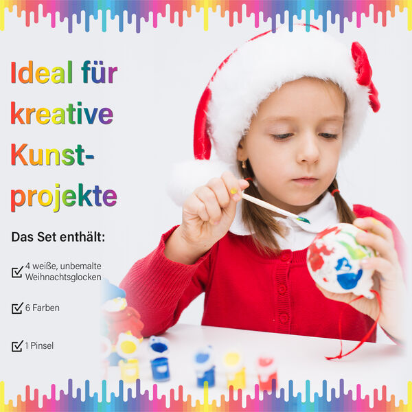 DIY Keramikset mit 4 Weihnachtsglocken image number 6