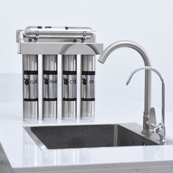 5-stufiger Wasserreiniger mit PP-, CTO-, Harz-, GAC-, UF- und PP-Baumwoll-Filtern