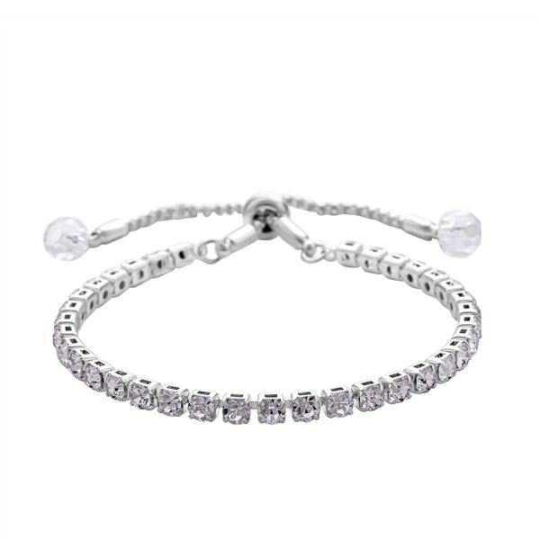 2er-Set- wei&szlig;e Kristall-Halskette und Armband - 0,50 ct. image number 6