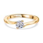 LUXURIANT DIAMOND - Lab Grown Diamant SI-GH Ring 925 Silber 750 Gelbgold Vermeil (Größe 18.00) ca. 0.33 ct