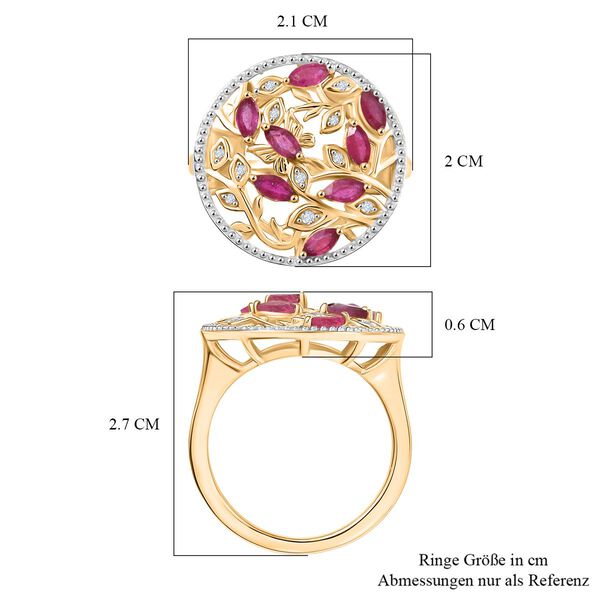 D'Joy Afrikanischer Rubin und Zirkon Ring - 0,90 ct. image number 6