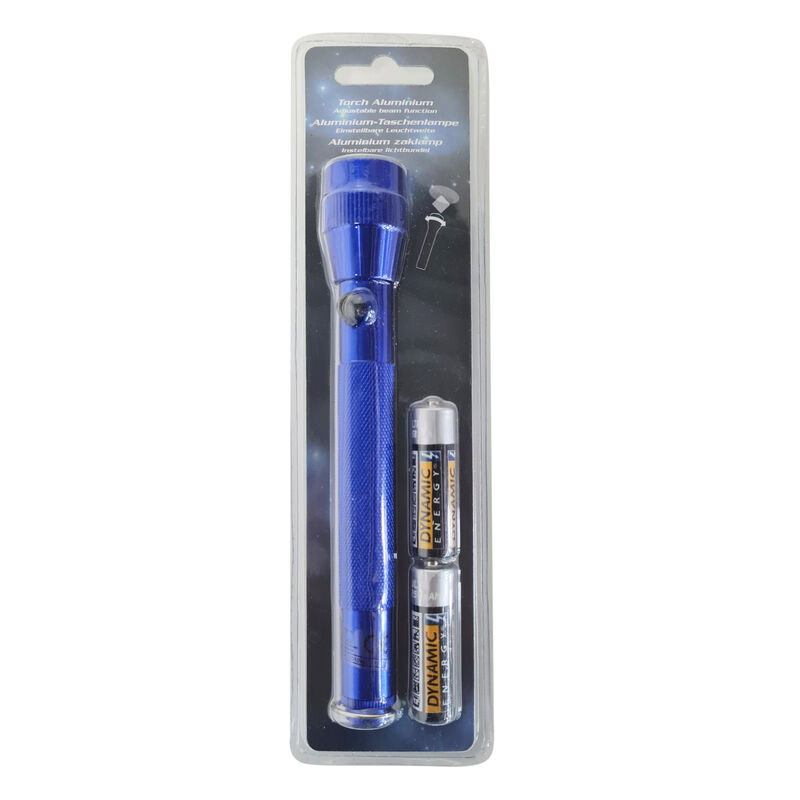 Taschenlampe aus Aluminium, Batterien inklusive, blau image number 0