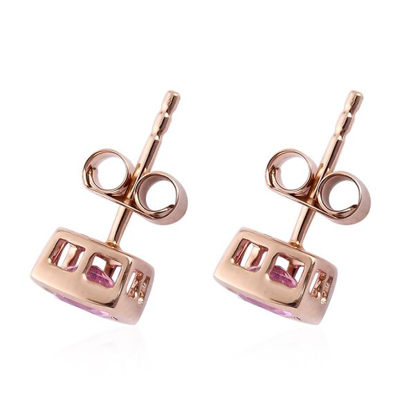 AA Rosa Saphir-Ohrstecker, 375 Roségold ca. 1.27 ct image number 5