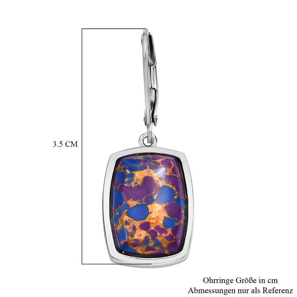 Lila T&uuml;rkis Ohrringe - 11,49 ct. image number 6