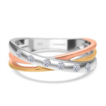 LUXURIANT SI Labor Diamant dreifarbiger Ring - 0,15 ct.