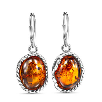 Nat&uuml;rlicher Baltischer Bernstein Ohrringe 925 Silber