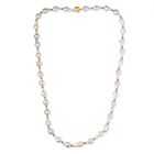 Wei&szlig;e Barockperle Halskette ca. 50 cm 925 Silber vergoldet