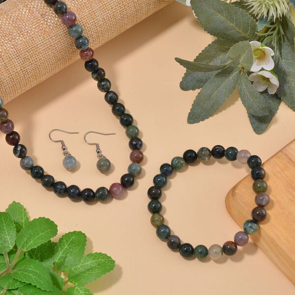 Indisches Achat-Schmuckset - 323,50 ct. image number 2