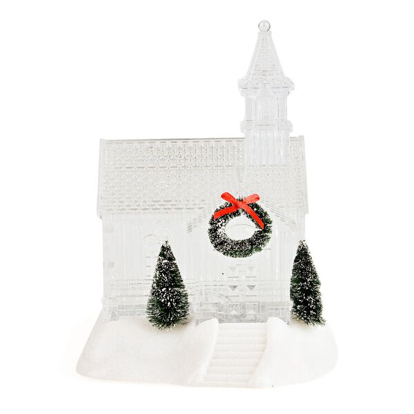 Weihnachts Deko Wasser Lampe Kirche, warmwei&szlig;es LED, Musikfunktion, 17.2 x 14 x 23 cm, Transparent, Batteriebetrieb 3 x AAA nicht enthalten image number 5