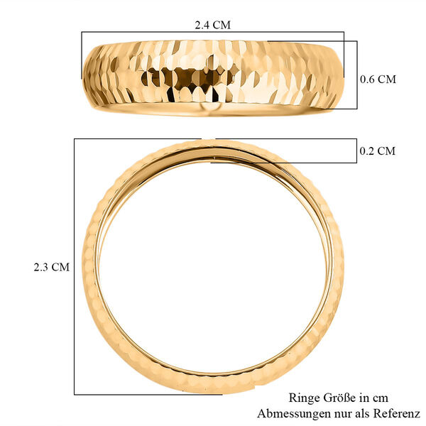 LUXORO Bandring mit Diamantschliff-Muster in 585 Gold image number 5